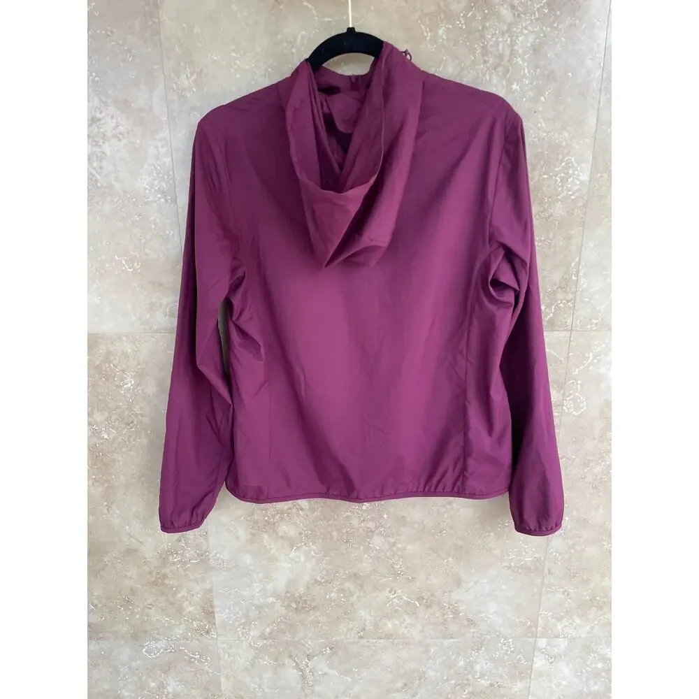 Uniqlo Jacket Packable Hooded Size M Purple Ultra Light Parka Outdoor Spring - Picture 3 of 9